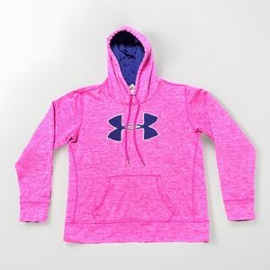 Under Armour Size Medium Pink Hoodie‎ Pullover Sweatshirt Storm